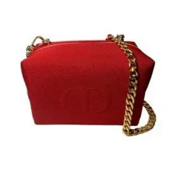 NWT Dior Red and Gold Crossbody Bag with Geometric Design - Picture 6 of 14